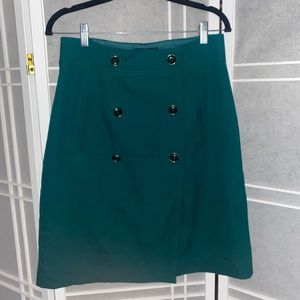 Womens green banana republic skirt 8 double breasted